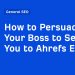 How to Persuade Your Boss to Send You to Ahrefs Evolve