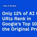 Only 12% of AI Cited URLs Rank in Google’s Top 10 for the Original Prompt